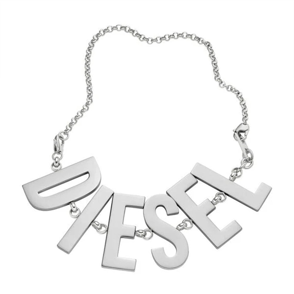 Diesel Stainless Steel Silver Necklace DX1478040