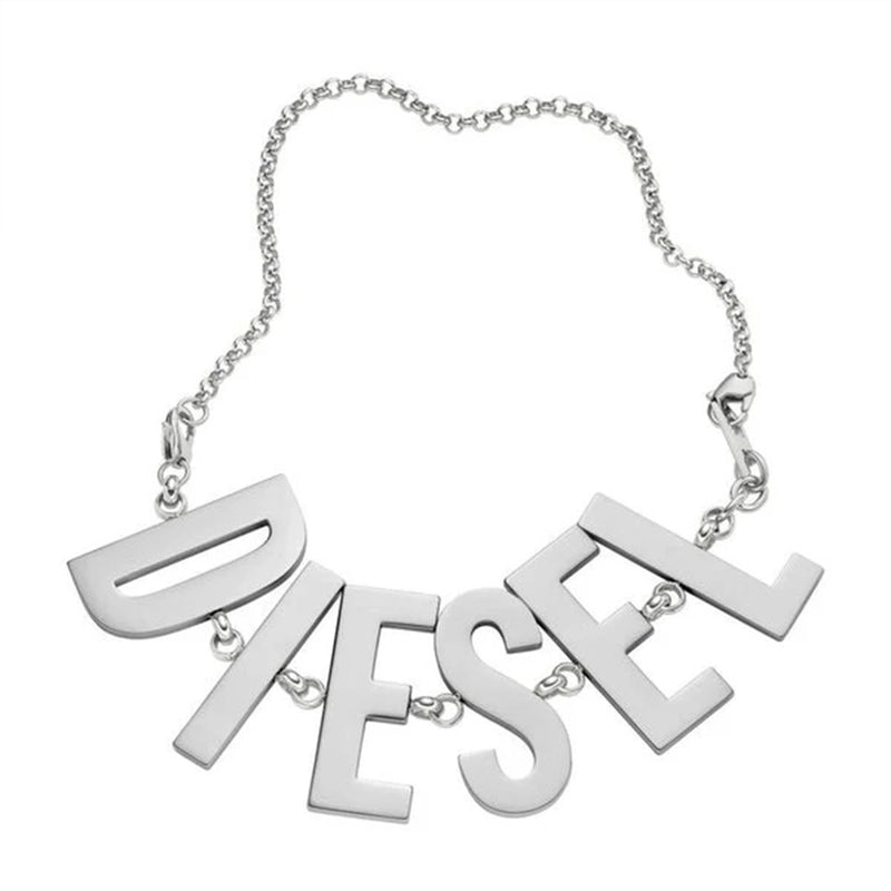 Diesel Stainless Steel Silver Necklace DX1478040