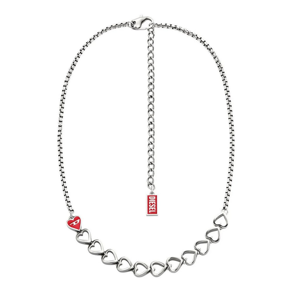 Diesel DX1666040 Font Chain Necklace with Heart Motif