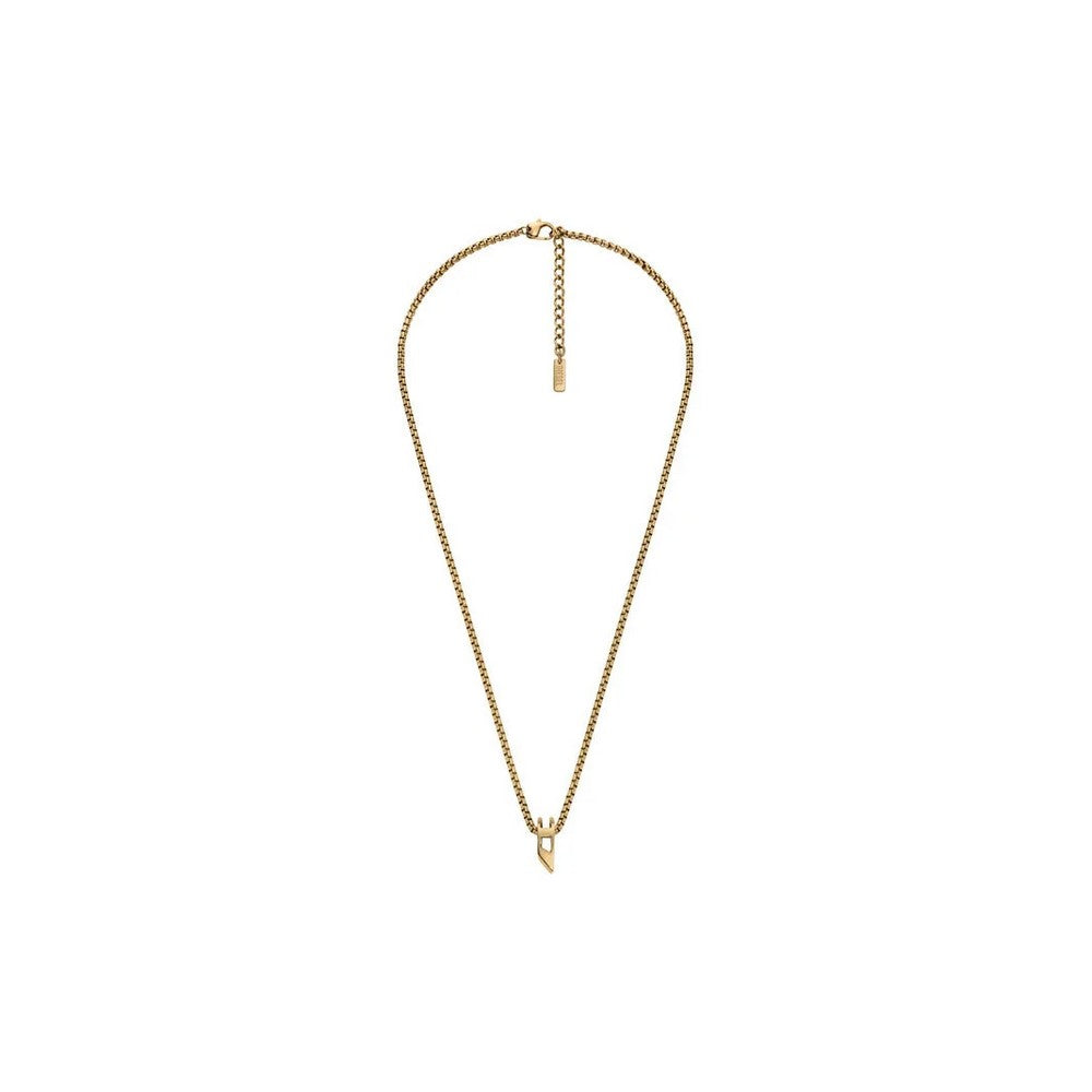 Diesel DX1670710 D Logo Gold-Tone Necklace