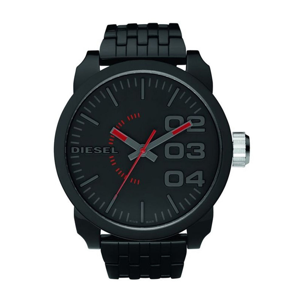 DIESEL DZ1460 Double Down Quartz Black Silicone Watch Diesel