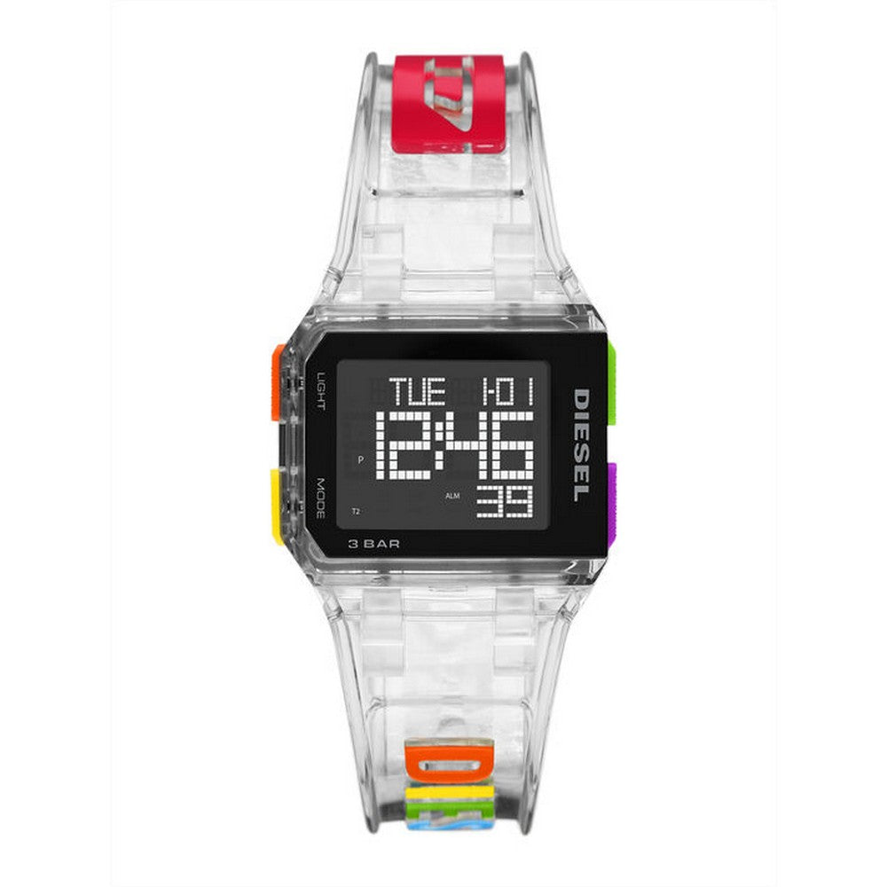 DIESEL DZ1935 Limited-edition Chopped Digital Transparent Men's Watch