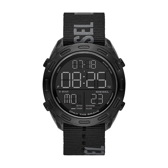 Diesel DZ1985 Crusher Digital Black RPET Men's Watch with Digital Display
