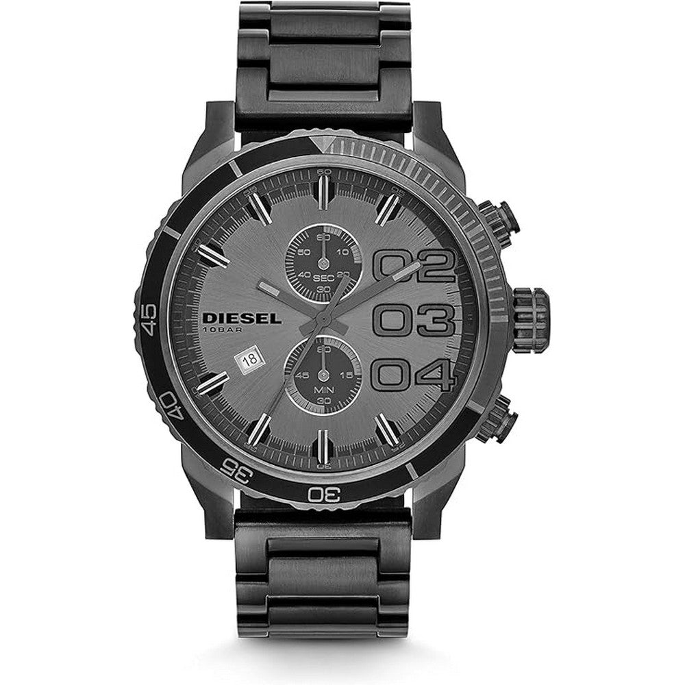 DIESEL DZ4314 Double Down Stainless Steel Chronograph Gunmetal Men's Watch Diesel