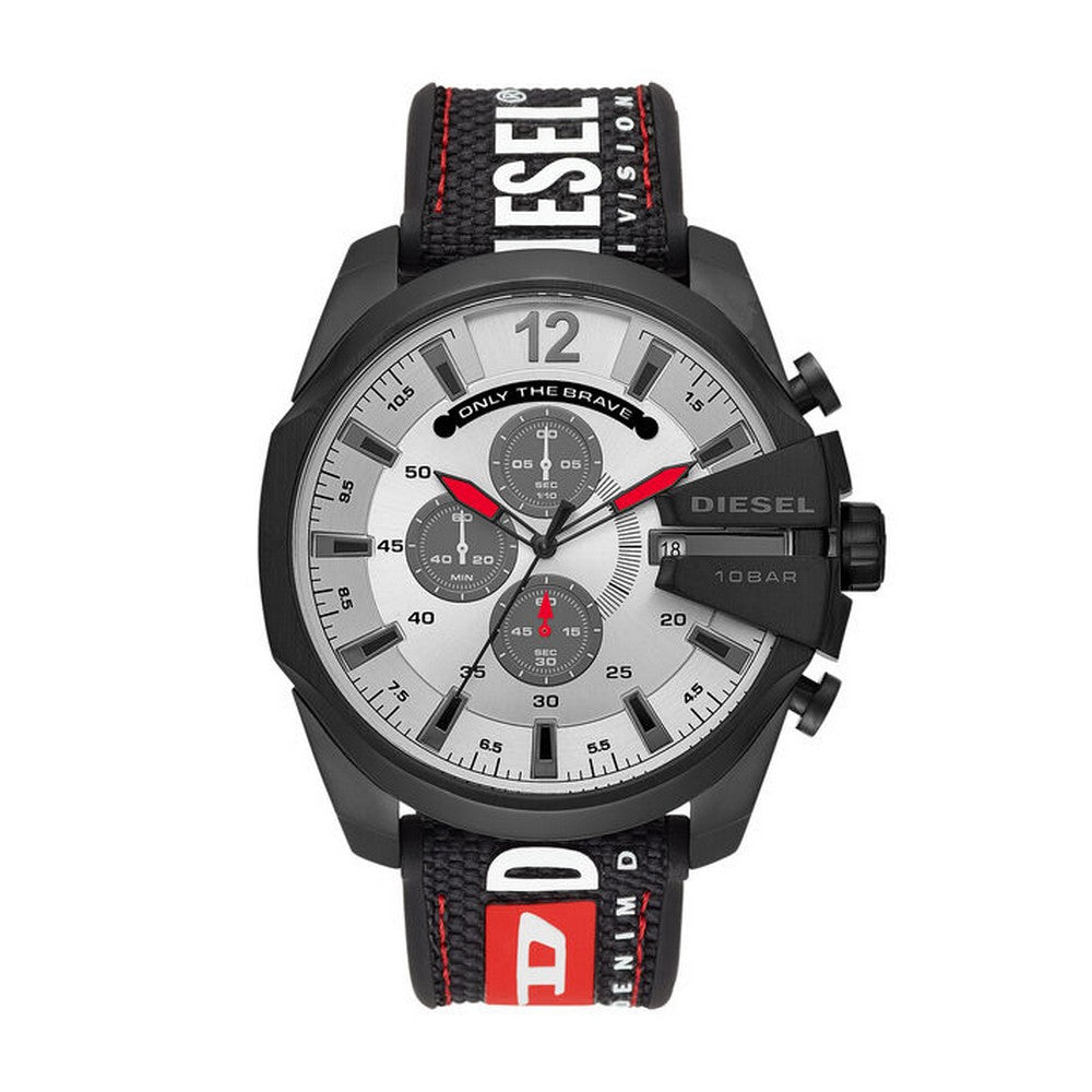 DIESEL DZ4512 Mega Chief Chronograph Black Nylon Men's Watch Diesel