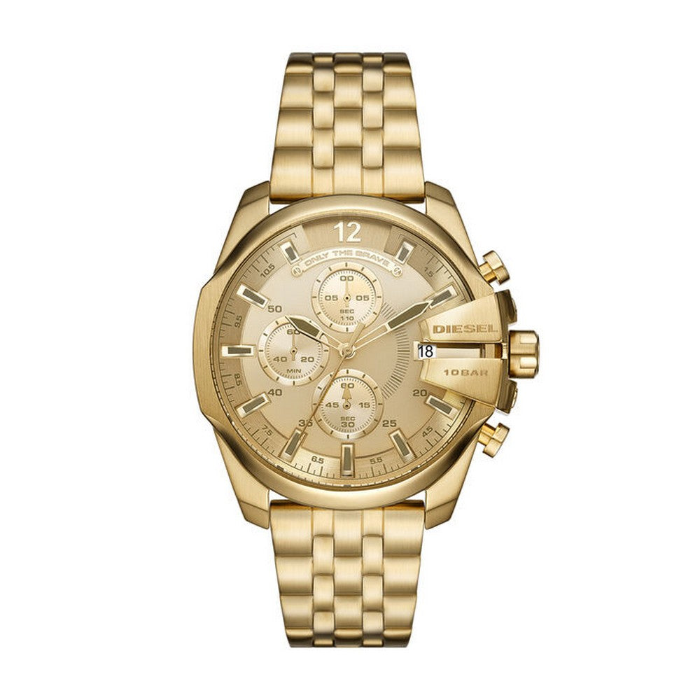 DIESEL DZ4565 Baby Chief Stainless Steel Chronograph Goldtone Men's Watch