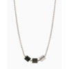 Emporio Armani EGS2383020 Pause Steel and Leather Beaded Necklace