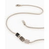 Emporio Armani EGS2383020 Pause Steel and Leather Beaded Necklace