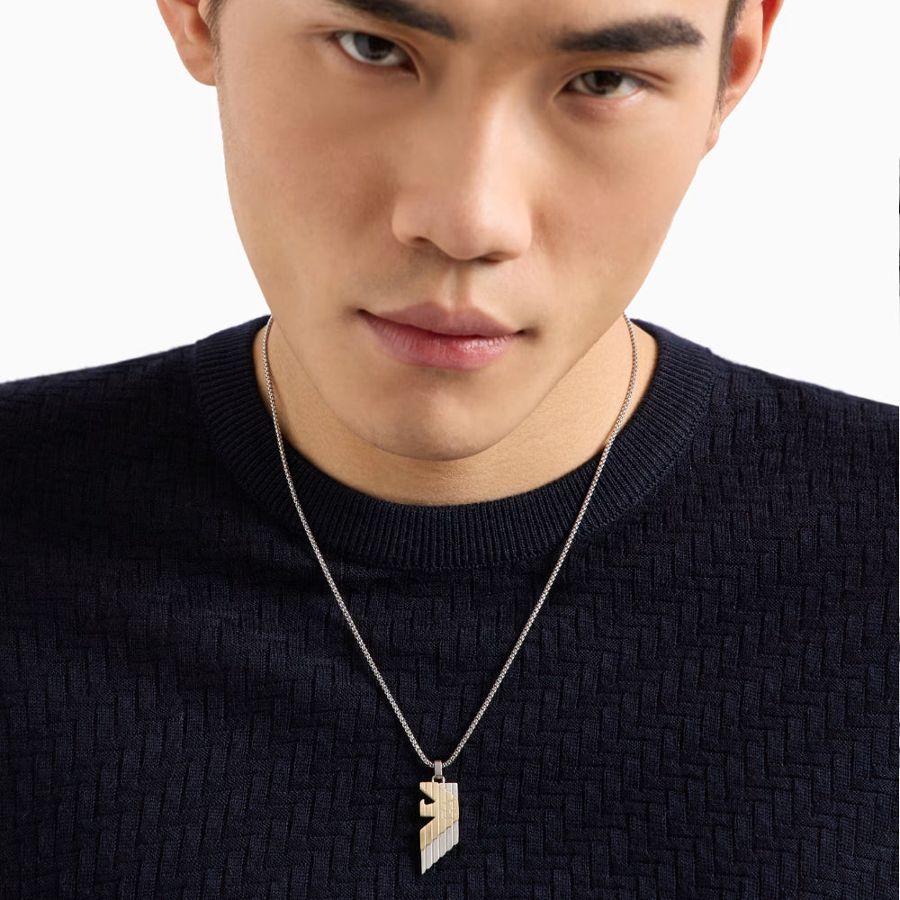 Emporio Armani Stainless Steel Dog Tag Necklace EGS3133040