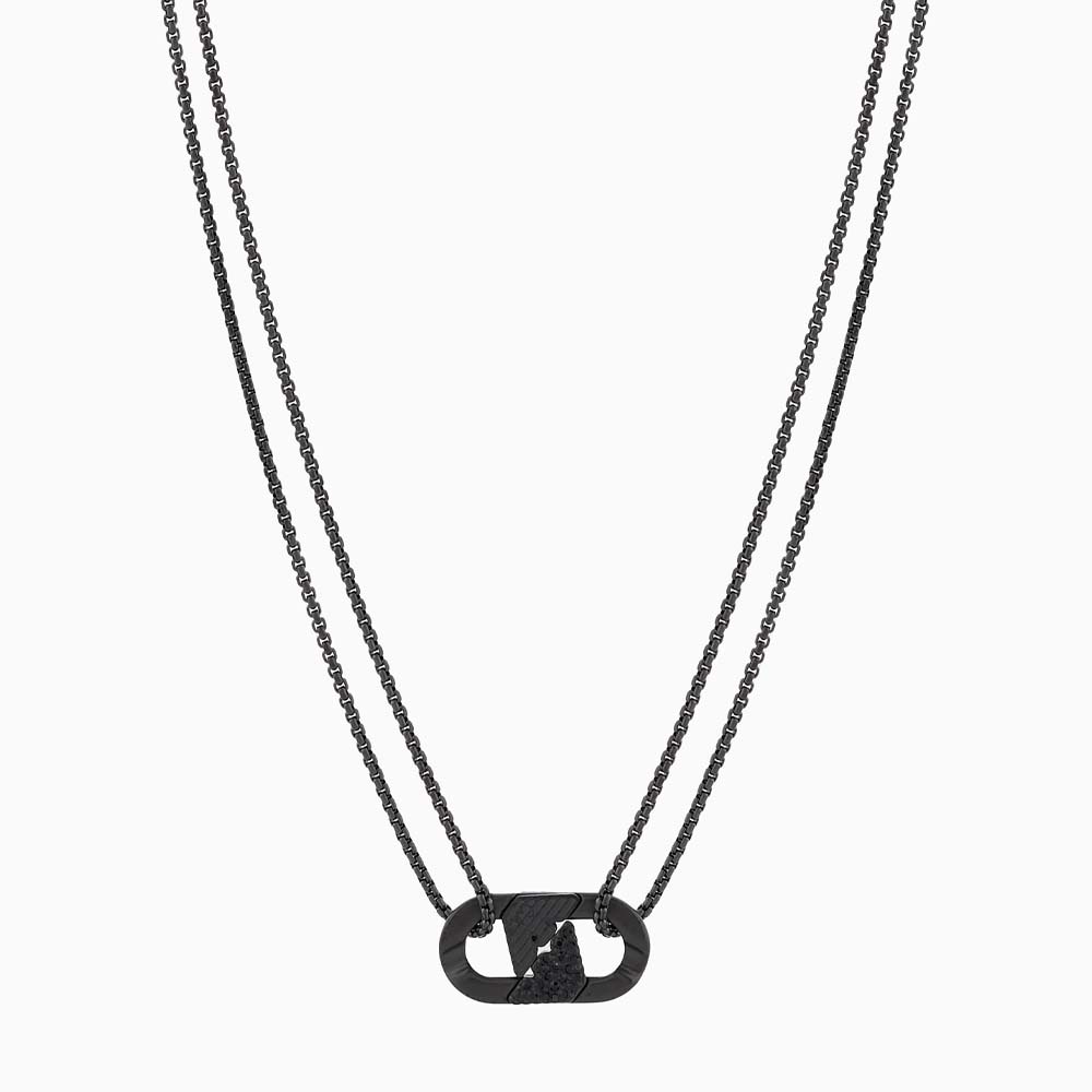 Emporio Armani EGS3172001 Black Crystal ID Necklace