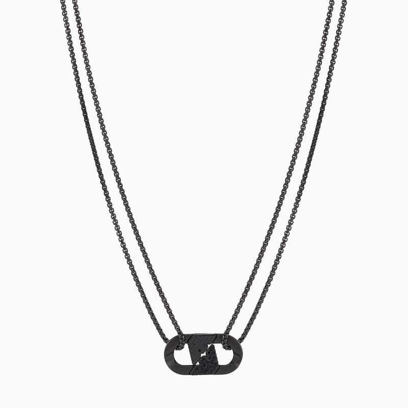 Emporio Armani EGS3172001 Black Crystal ID Necklace