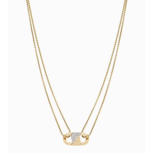 Emporio Armani EGS3174710 Gold-Tone Stainless Steel ID Necklace