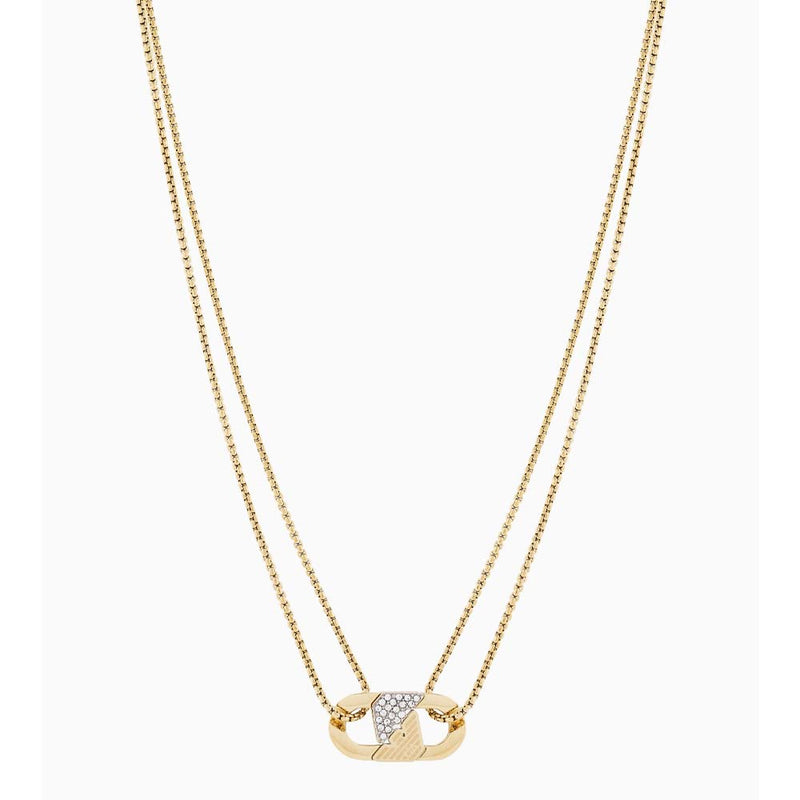 Emporio Armani EGS3174710 Gold-Tone Stainless Steel ID Necklace