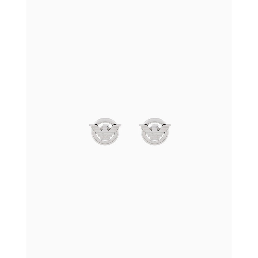 Emporio Armani EGS3238040 Stainless Steel Logo Stud Earrings