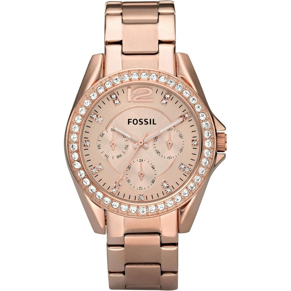 Fossil ES2811 Women s Riley Quartz Stainless Steel Multifunction Watch Our World Of Style