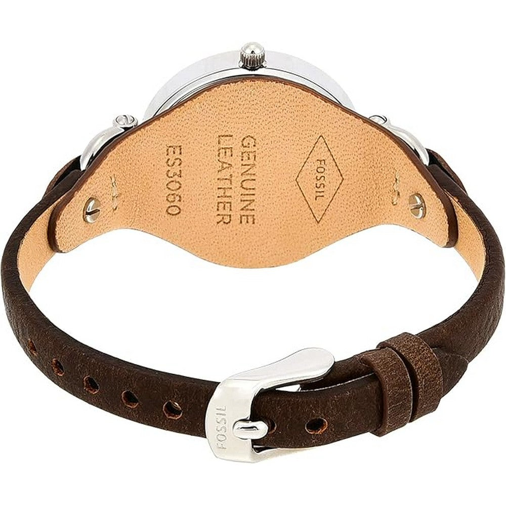 Fossil Georgia Brown Leather Ladies Watch ES3060