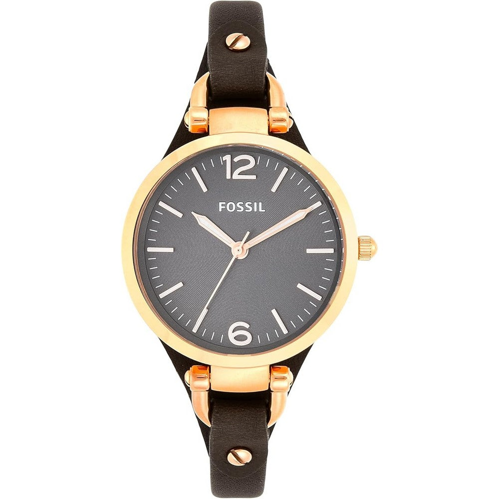 Fossil Georgia Smoke Leather Watch ES3077