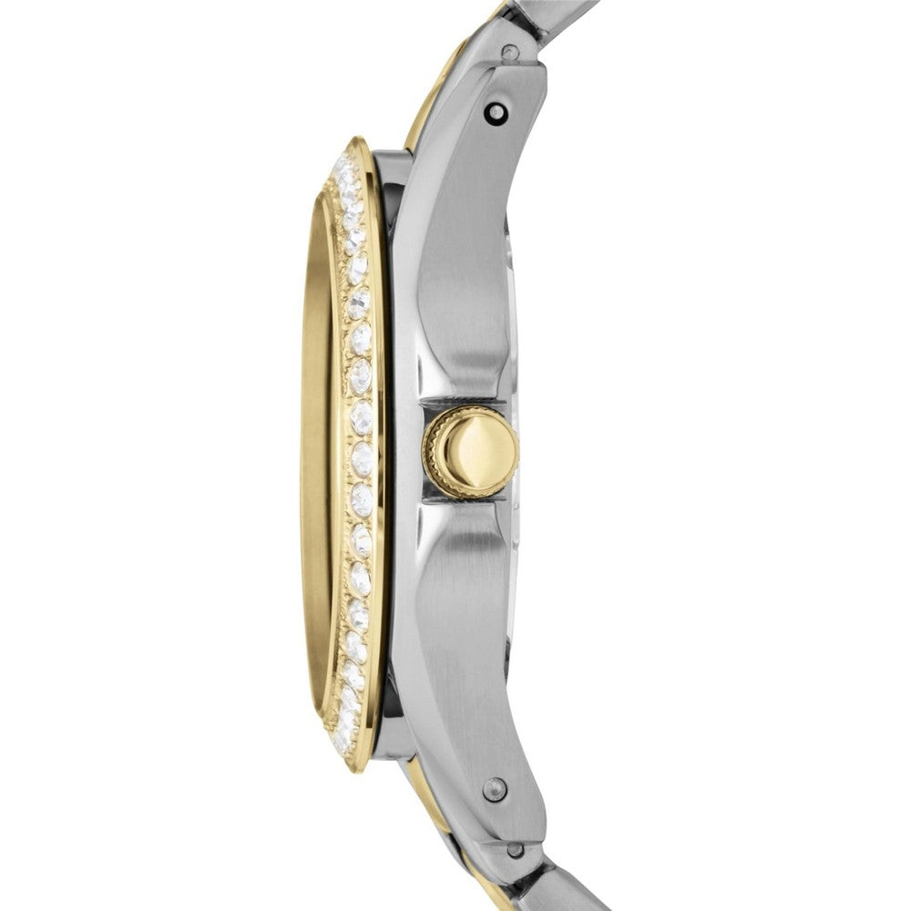 Fossil ES3204 Women's Riley Quartz Stainless Steel Multifunction Watch Color Gold Silver Model ES3204