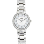 Fossil Virginia ES3282 Women's Watch with Crystal Accents and Self Adjustable Stainless Steel Bracelet Band Fossil