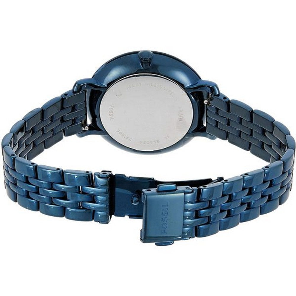 Fossil Jacqueline Three Hand Date Blue Stainless Steel Watch ES4094