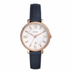 Fossil Jacqueline Three-Hand Date Navy Leather Watch ES4291 Fossil