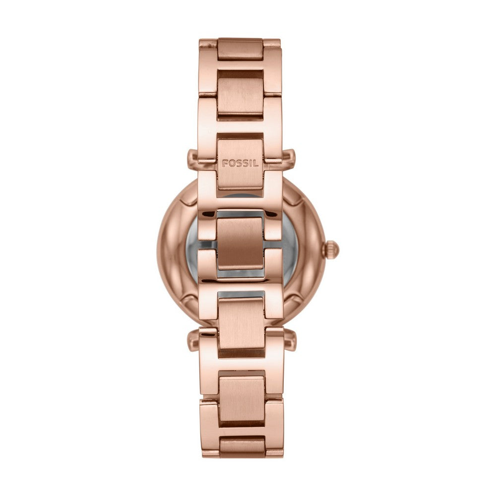 Fossil ES4301 Carlie Three-Hand Rose-Gold-Tone Stainless Steel Watch