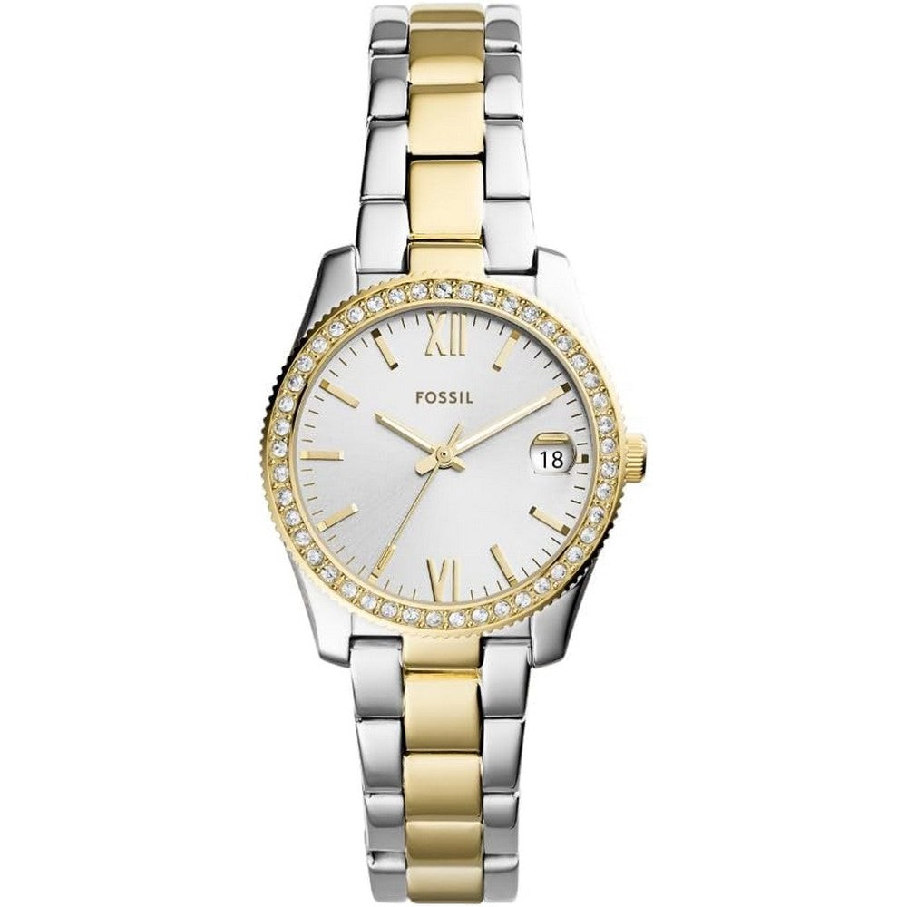 Fossil Scarlette Mini Three Hand Date Two Tone Stainless Steel Watch ES4319