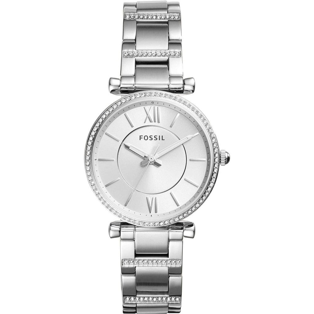 Fossil Carlie Women's Watch with Stainless Steel Bracelet or Genuine Leather Band