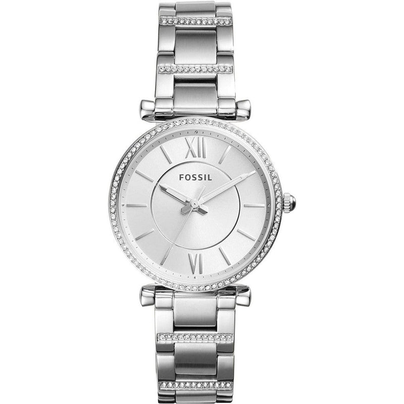 Fossil Carlie Women's Watch with Stainless Steel Bracelet or Genuine Leather Band Fossil