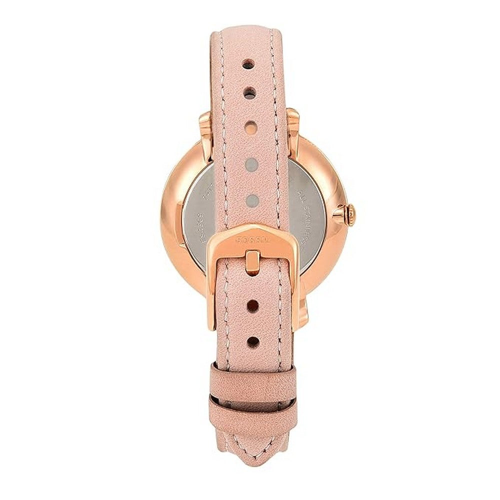 Fossil Jacqueline Three-Hand Date Pastel Pink Leather Watch ES4369