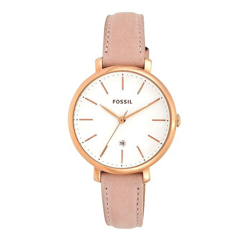 Fossil Jacqueline Three-Hand Date Pastel Pink Leather Watch ES4369 Fossil