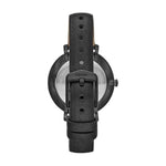 Fossil ES4490  Woman Jacqueline Three-Hand Black Leather Watch Fossil