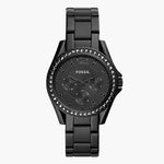 Fossil ES4519 Riley Multifunction Black Stainless Steel Watch