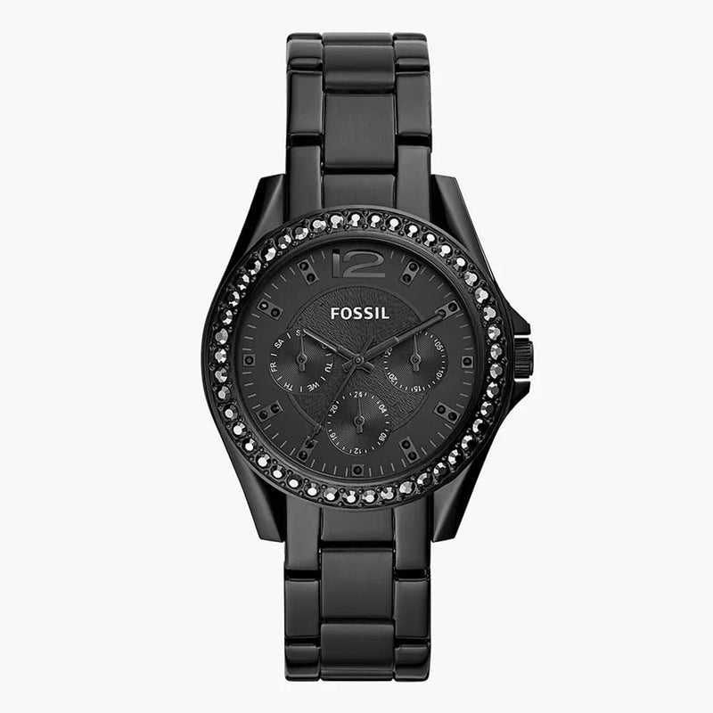 Fossil ES4519 Riley Multifunction Black Stainless Steel Watch