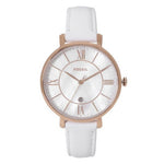 Fossil Jacqueline Three-Hand Date White Leather Watch ES4579 Fossil