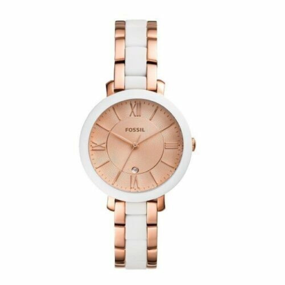 Fossil ES4588 Jacqueline Three Hand Date Gold Tone Stainless Steel Watch ES4588 Fossil