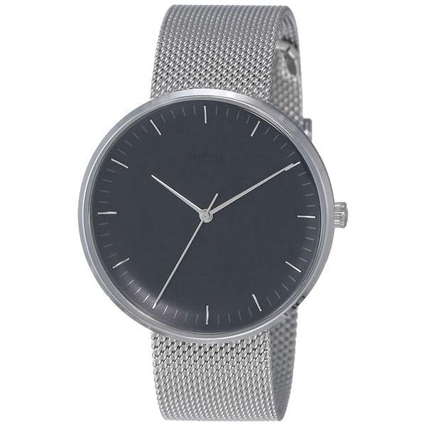 Fossil ES4610 women's watch with a sleek black dial and silver mesh strap, showcasing elegant design and functionality.