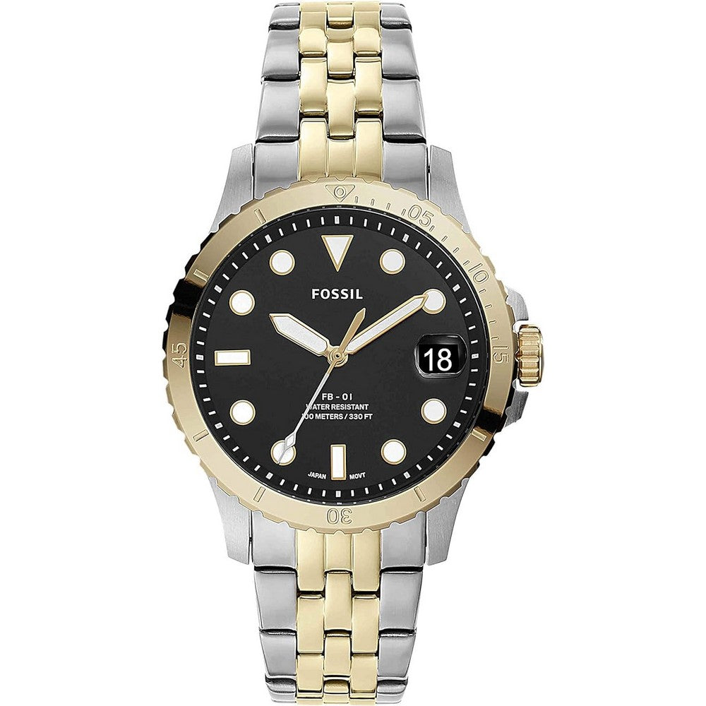 Fossil ES4745 Women's Dive-Inspired Sports Watch with Stainless Steel, Ceramic, or Silicone Band