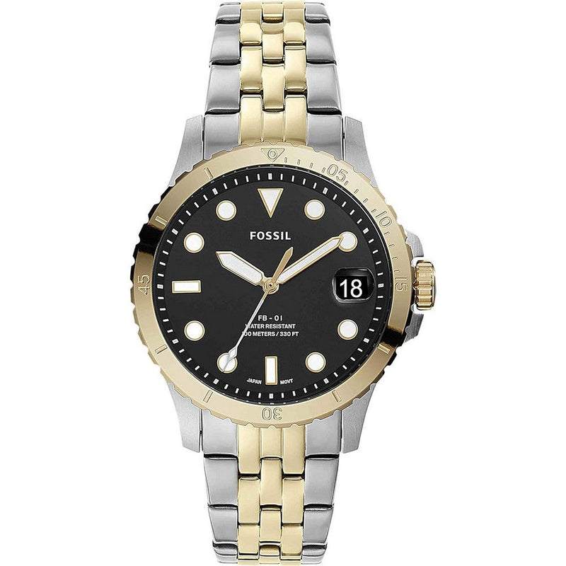 Fossil ES4745 Women's Dive-Inspired Sports Watch with Stainless Steel, Ceramic, or Silicone Band Fossil