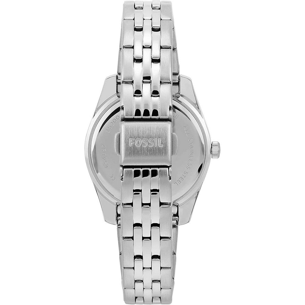 Fossil ES4897  Women's Scarlette Mini Quartz Stainless Steel Three-Hand Watch, Color: Silver (Model: ES4897)