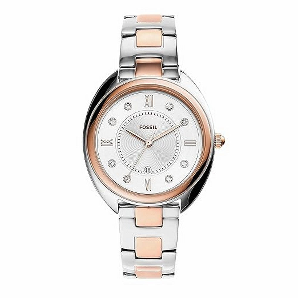 Fossil   ES5072  Women Analog Gabby Two Tone White dial Stainless Steel Watch ES5072