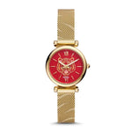 FOSSIL ES5155 Carlie Three-Hand Gold-Tone Stainless Steel Watch