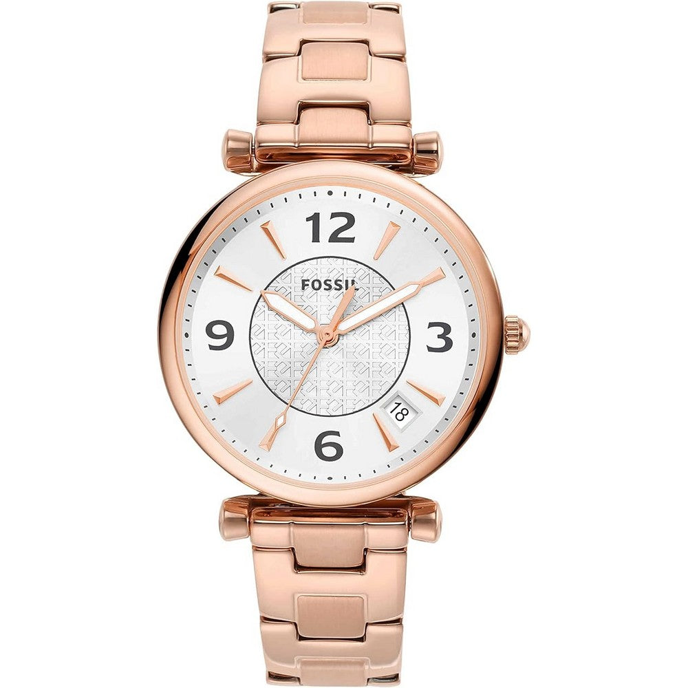 Fossil ES5158 Carlie Women's Watch with Stainless Steel Bracelet or Genuine Leather Band