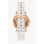 Fossil  ES5187 Women's Carlie Quartz Stainless Steel Leather Gold  White ES5187 Fossil