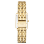 FOSSIL ES5220 Raquel Three-Hand Date Gold-Tone Stainless Steel Watch