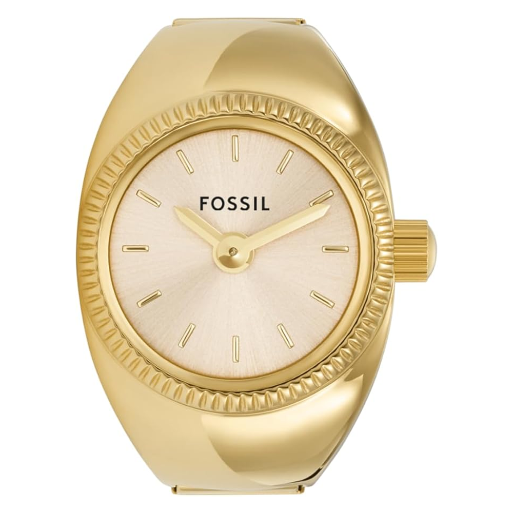 FOSSIL ES5246 Gold Dial 22MM Two-Hand Women's Watch Ring