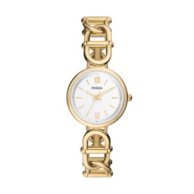 Fossil ES5272 Analogue Quartz Bracelet Gold Stainless Steel Women's Watch