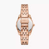 Fossil ES5324 Scarlette Three-Hand Date Rose Gold-Tone Stainless Steel Watch