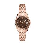 Fossil ES5324 Scarlette Three-Hand Date Rose Gold-Tone Stainless Steel Watch