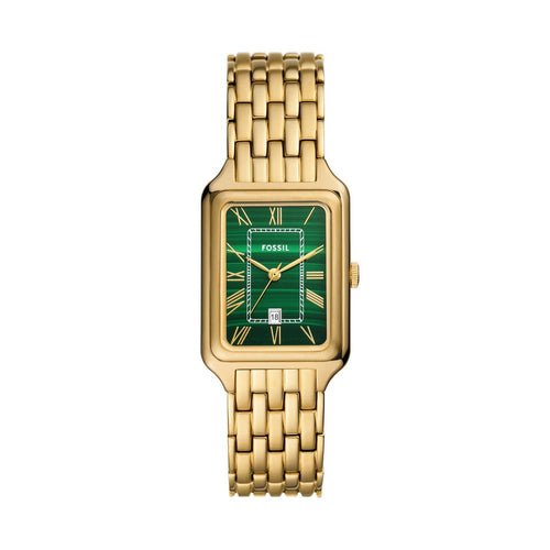 Fossil ES5341 Raquel Three-Hand Date Gold-Tone Stainless Steel Watch